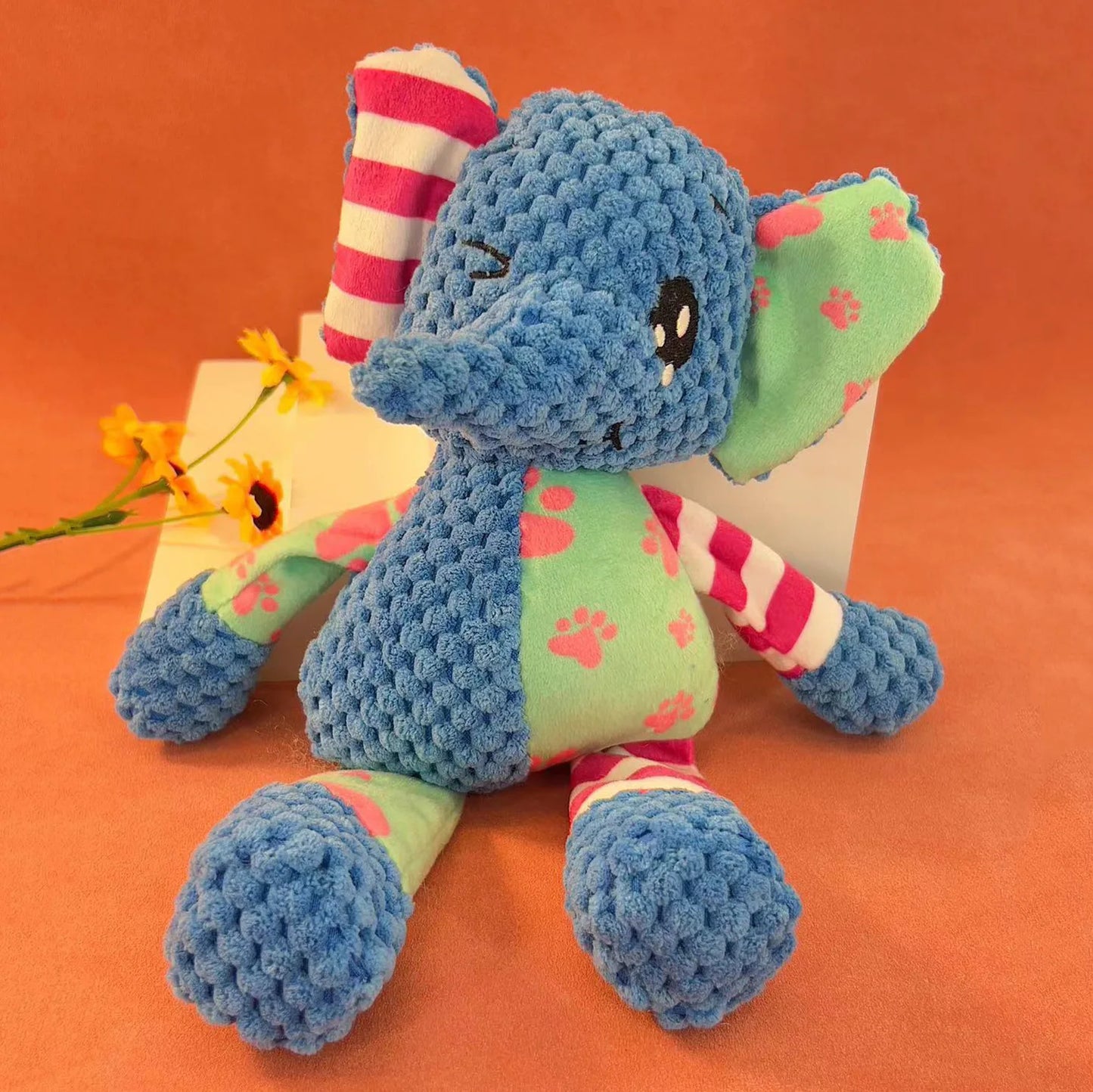 MySnugPet Squeaky Plush Dog Toy – Bite-Resistant Corduroy Friends