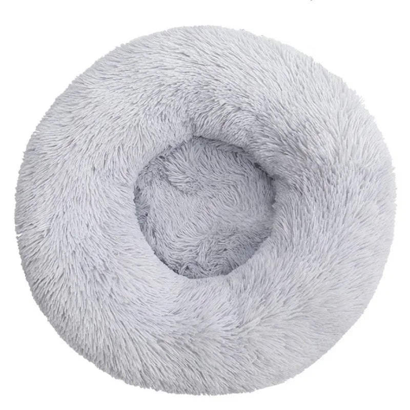 Ultra-Soft Calming Round Pet Bed – Plush Cushion for Cats & Dogs