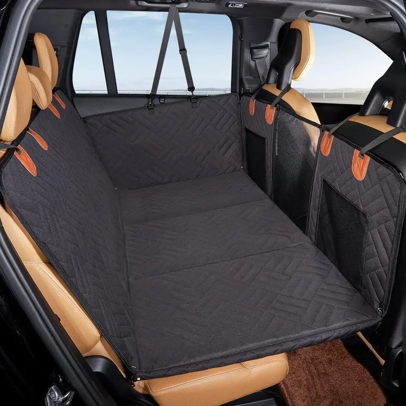 Heavy-Duty Hard-Bottom Car Seat Cover for Dogs