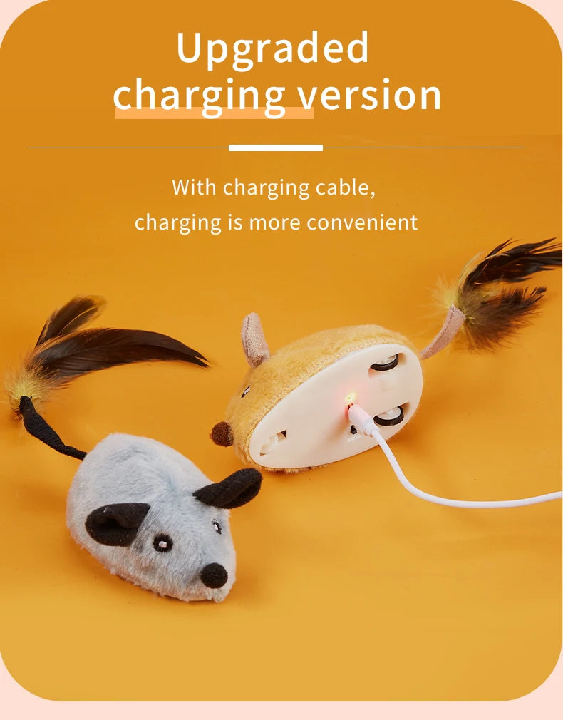 FastMouse Smart Running Cat Toy — USB-Rechargeable Self-Moving Mouse