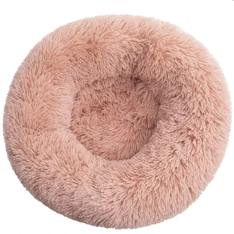 Ultra-Soft Calming Round Pet Bed – Plush Cushion for Cats & Dogs