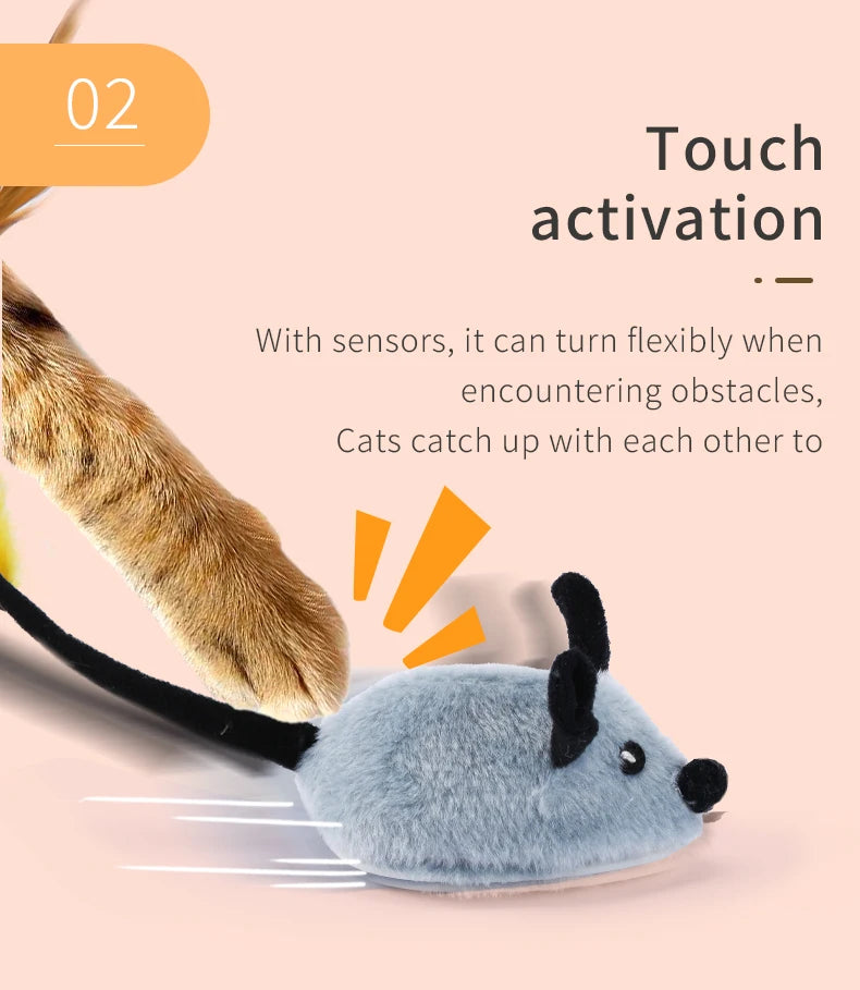 FastMouse Smart Running Cat Toy — USB-Rechargeable Self-Moving Mouse
