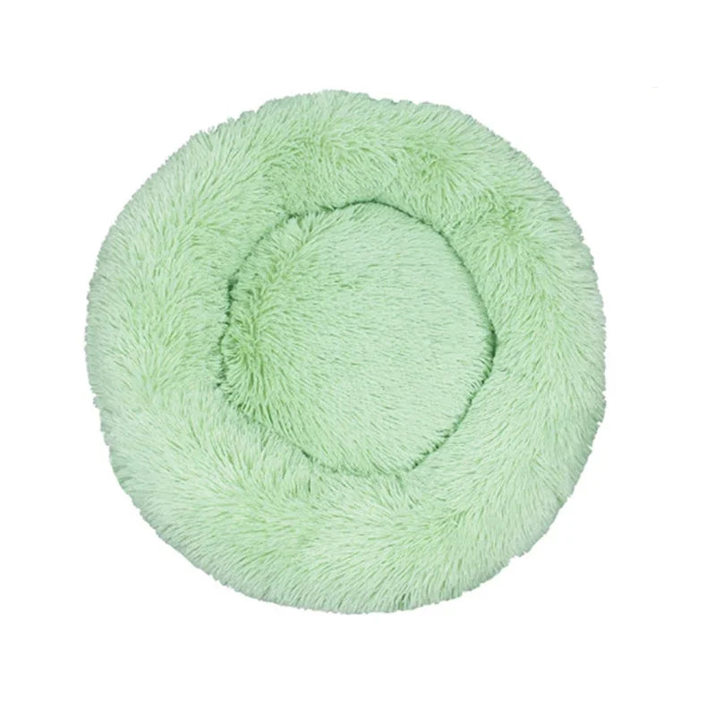 Ultra-Soft Calming Round Pet Bed – Plush Cushion for Cats & Dogs