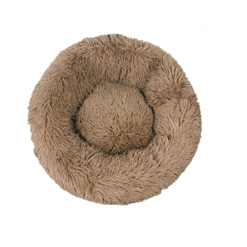Ultra-Soft Calming Round Pet Bed – Plush Cushion for Cats & Dogs