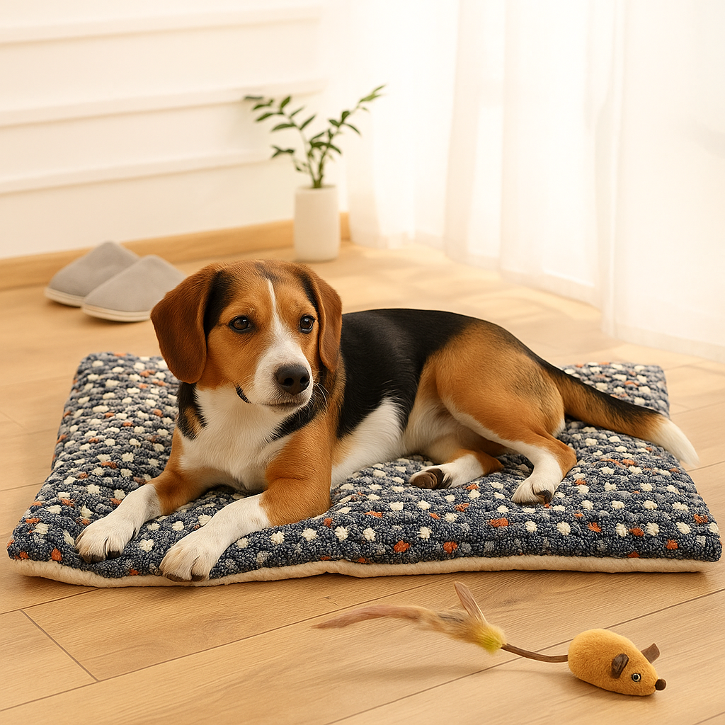 My Snug Pet Coral-Fleece Calming Blanket – Soft Dog & Cat Mat (S · M · L · XL)