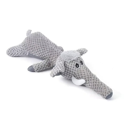 MySnugPet Squeaky Plush Dog Toy – Bite-Resistant Corduroy Friends