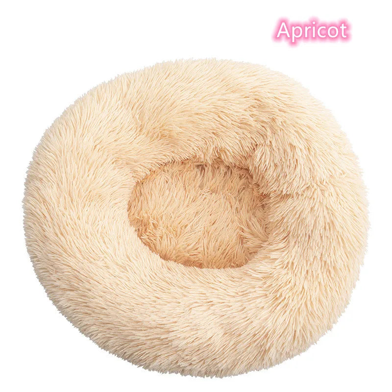 Ultra-Soft Calming Round Pet Bed – Plush Cushion for Cats & Dogs