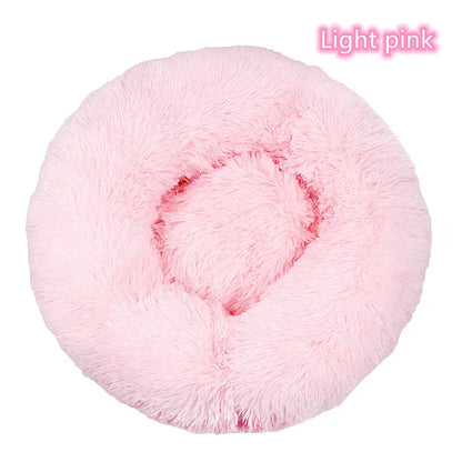 Ultra-Soft Calming Round Pet Bed – Plush Cushion for Cats & Dogs