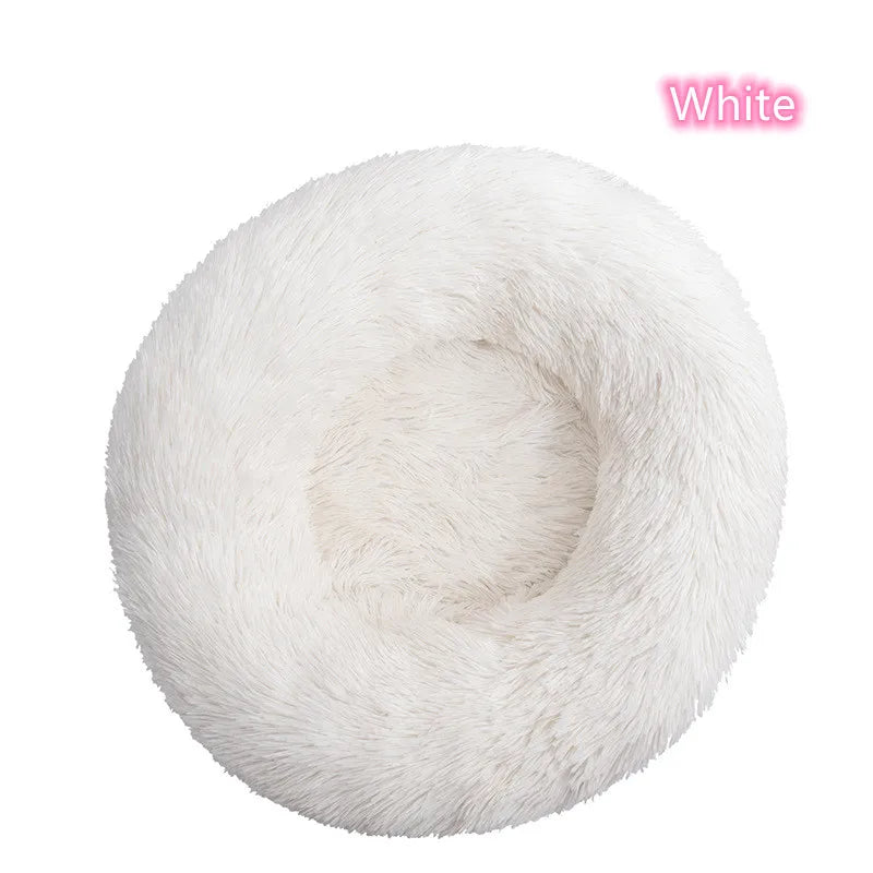 Ultra-Soft Calming Round Pet Bed – Plush Cushion for Cats & Dogs