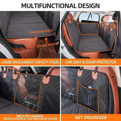 Heavy-Duty Hard-Bottom Car Seat Cover for Dogs