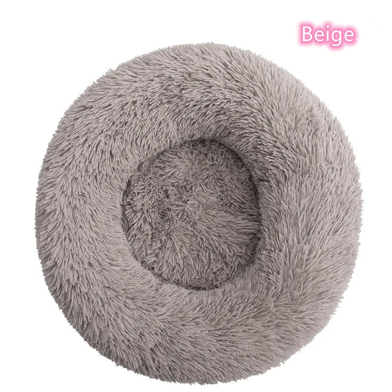 Ultra-Soft Calming Round Pet Bed – Plush Cushion for Cats & Dogs
