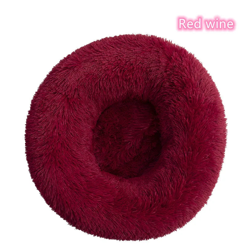 Ultra-Soft Calming Round Pet Bed – Plush Cushion for Cats & Dogs