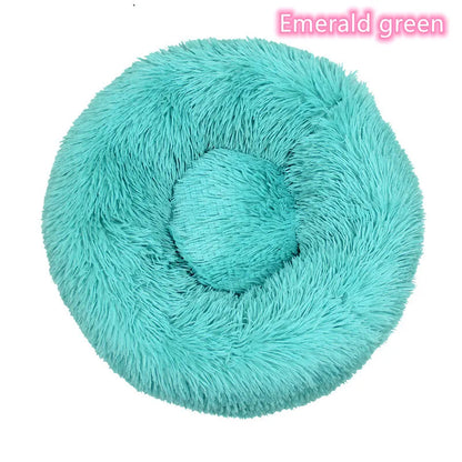 Ultra-Soft Calming Round Pet Bed – Plush Cushion for Cats & Dogs