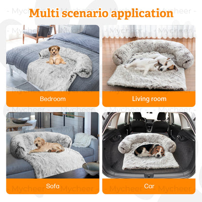Cozy Plush Dog Sofa – Waterproof Couch-Cover Bed (S · M · L · XL · XXL)