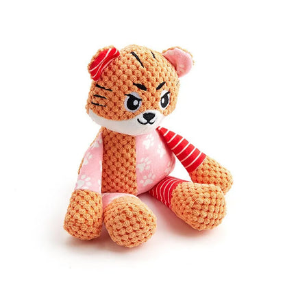 MySnugPet Squeaky Plush Dog Toy – Bite-Resistant Corduroy Friends