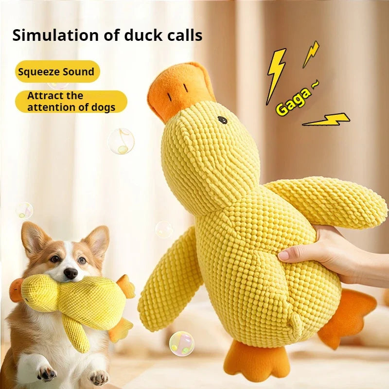 MySnugPet Squeaky Plush Duck – Bite-Resistant Companion Toy for Dogs