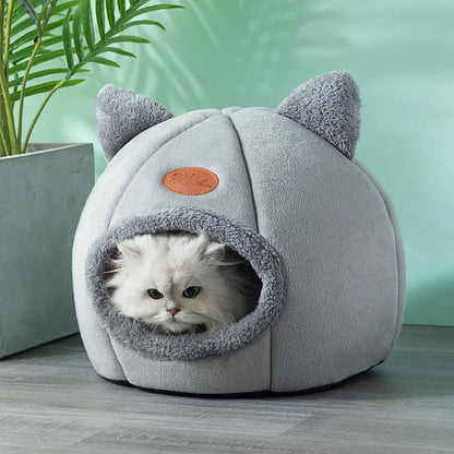 Deluxe Cozy Pet Cave Bed — Hooded Winter Nest for Cats & Small Dogs (M • L • XL)