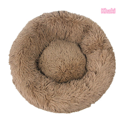 Ultra-Soft Calming Round Pet Bed – Plush Cushion for Cats & Dogs