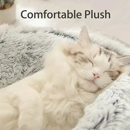 MySnugPet 2-in-1 Hooded Plush Cat & Small-Dog Bed – Self-Warming Winter Nest