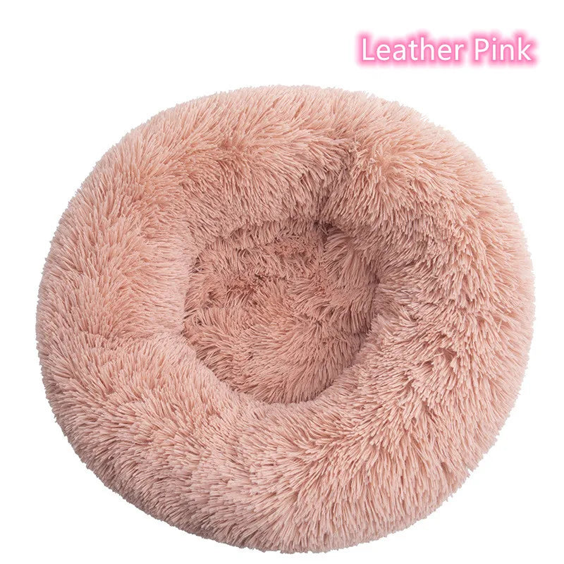 Ultra-Soft Calming Round Pet Bed – Plush Cushion for Cats & Dogs