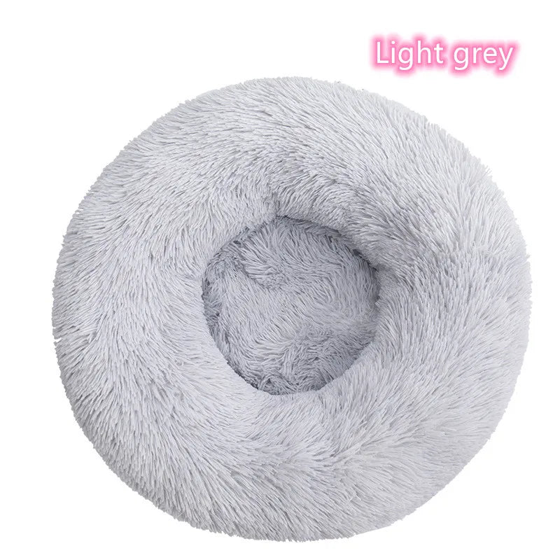 Ultra-Soft Calming Round Pet Bed – Plush Cushion for Cats & Dogs
