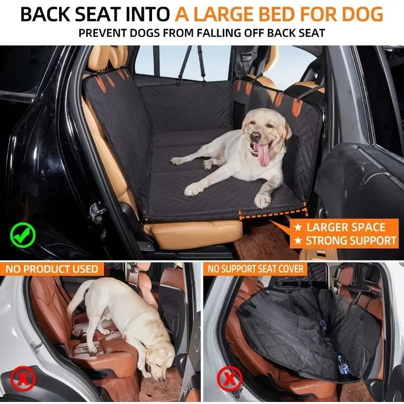 Heavy-Duty Hard-Bottom Car Seat Cover for Dogs