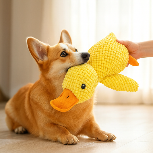 MySnugPet Squeaky Plush Duck – Bite-Resistant Companion Toy for Dogs